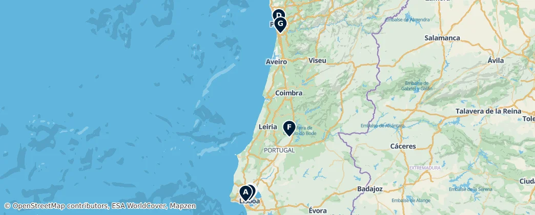 Map of Portugal
