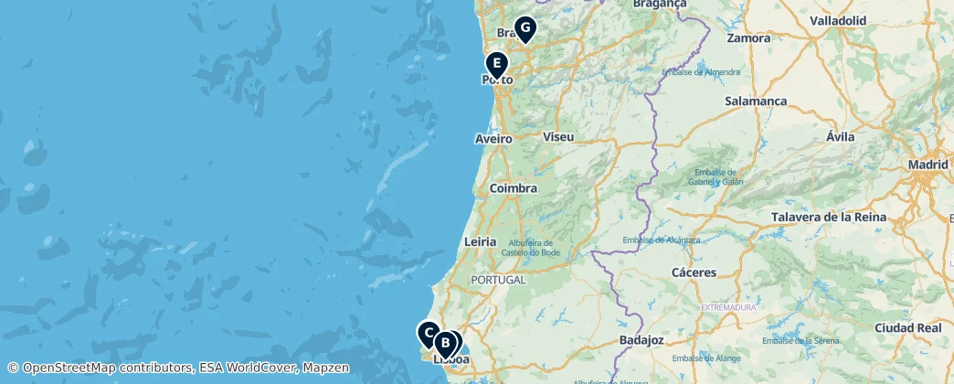 Map of Portugal
