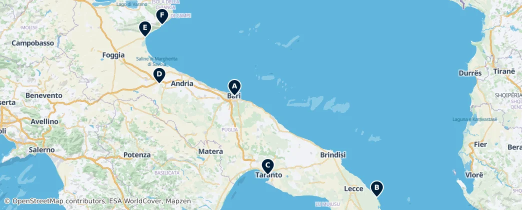 Map of Pouilles