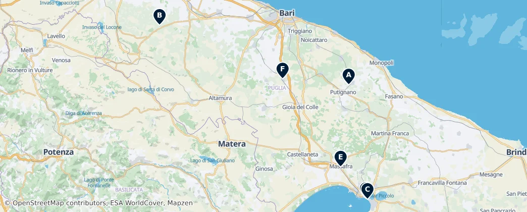 Map of Pouilles