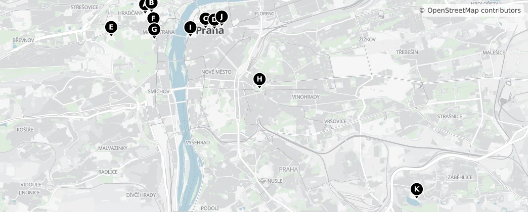 Map of Prague