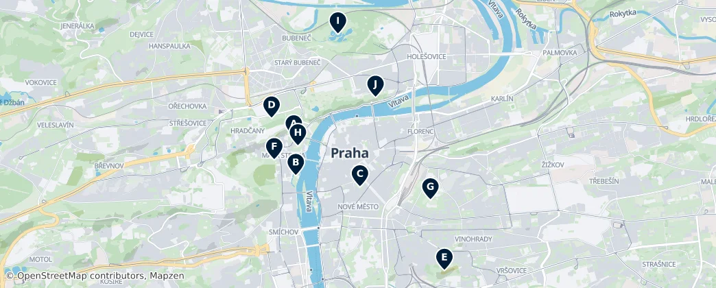 Map of Prague