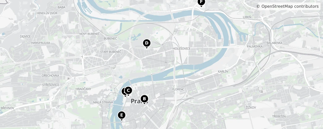 Map of Prague