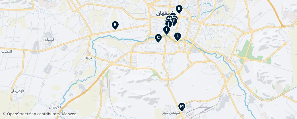 Map of Préfecture d'Ispahan