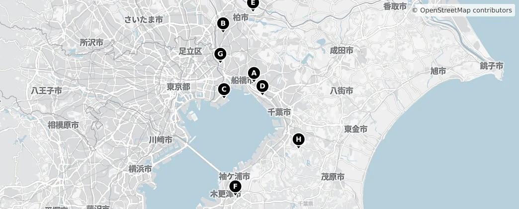 Map of Préfecture de Chiba