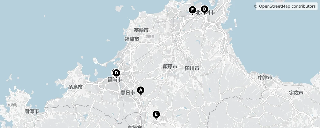 Map of Préfecture de Fukuoka
