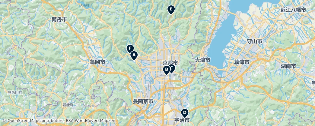 Map of Préfecture de Kyoto