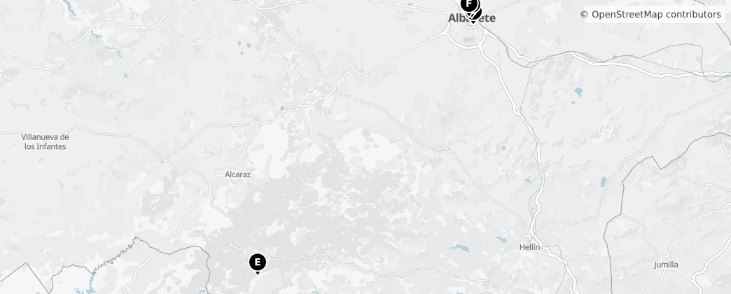 Map of Province d'Albacete