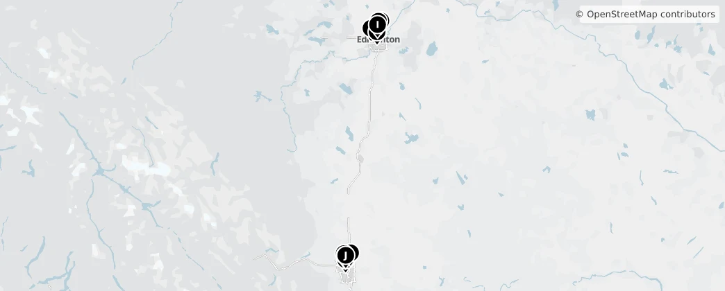 Map of Province d’ Alberta