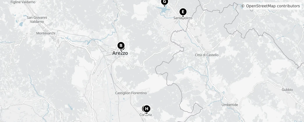 Map of Province d'Arezzo