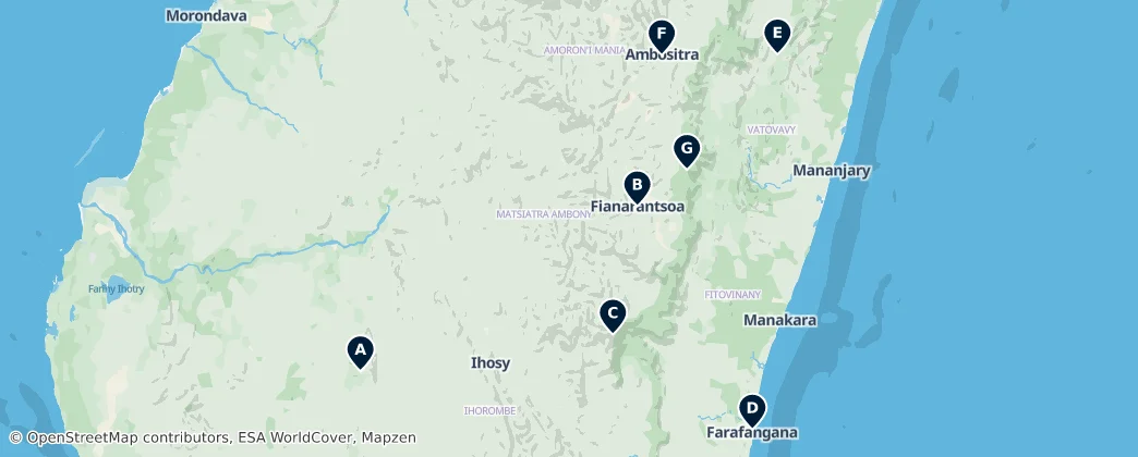 Map of Province de Fianarantsoa