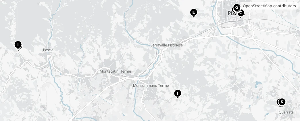 Map of Province de Pistoia