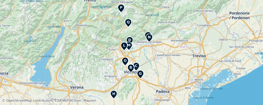 Map of Province de Vicence