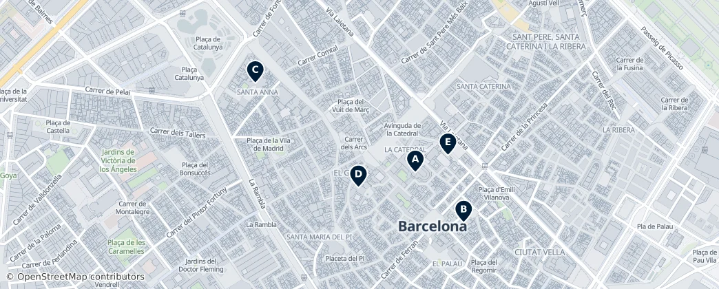 Map of Quartier gothique