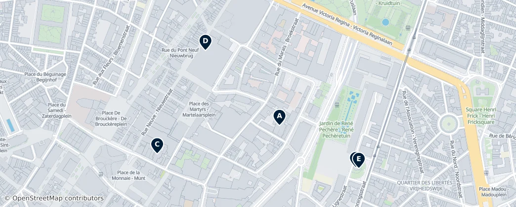 Map of Quartier Marais-Jacqmain