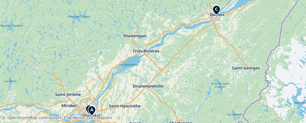 Map of Québec