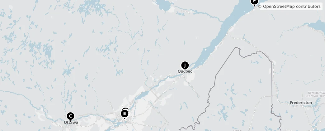 Map of Québec