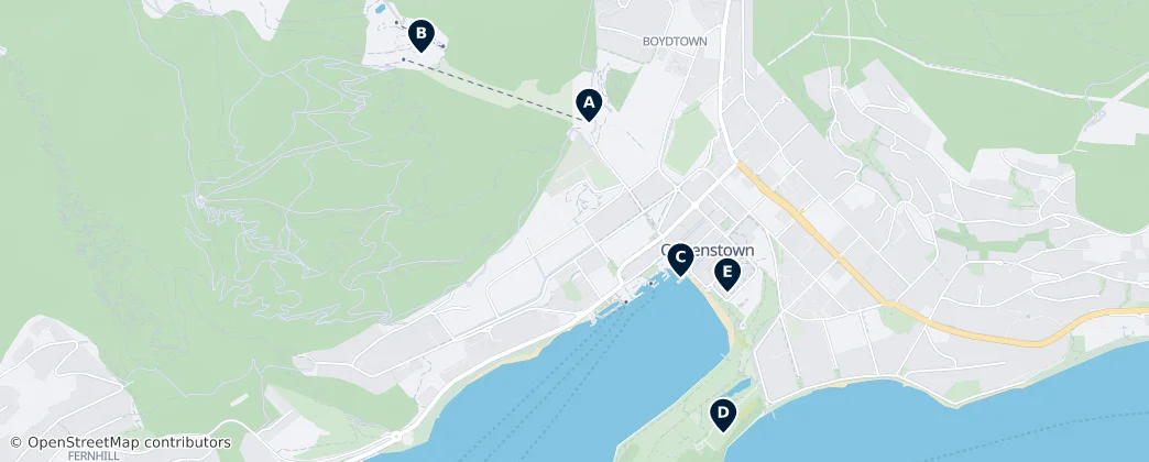 Map of Queenstown