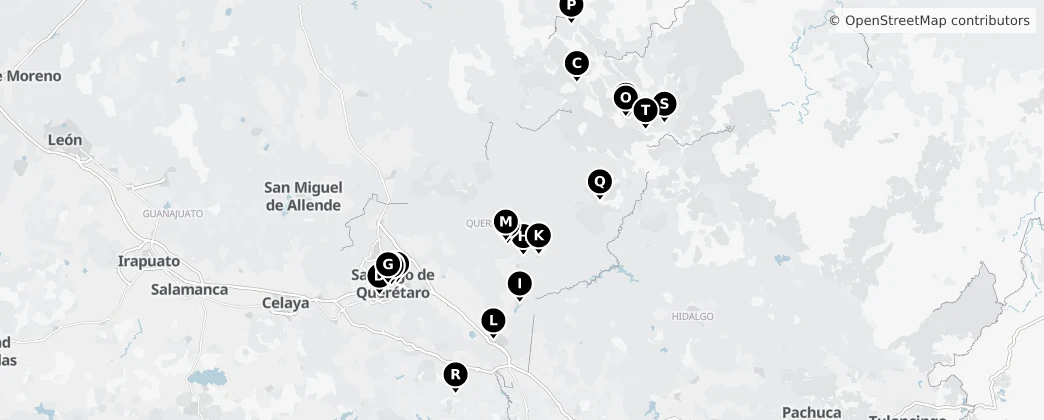 Map of Santiago de Querétaro