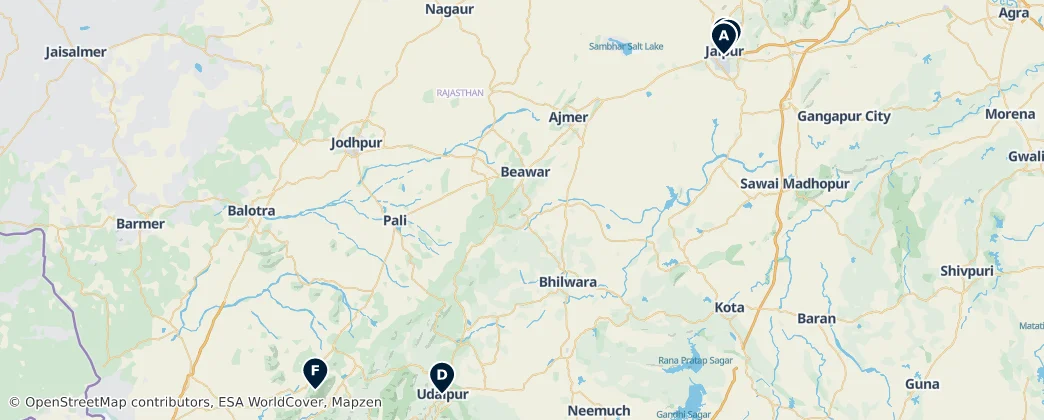 Map of Rajasthan