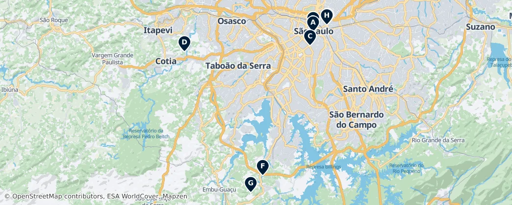 Map of Région géographique intermédiaire de São Paulo