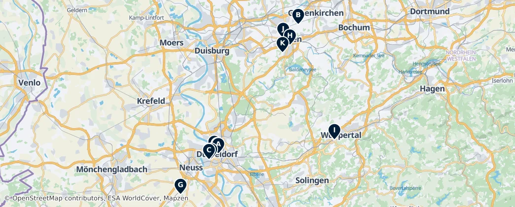 Map of District de Düsseldorf