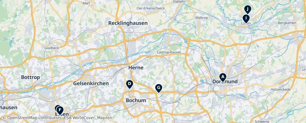 Map of Ruhr