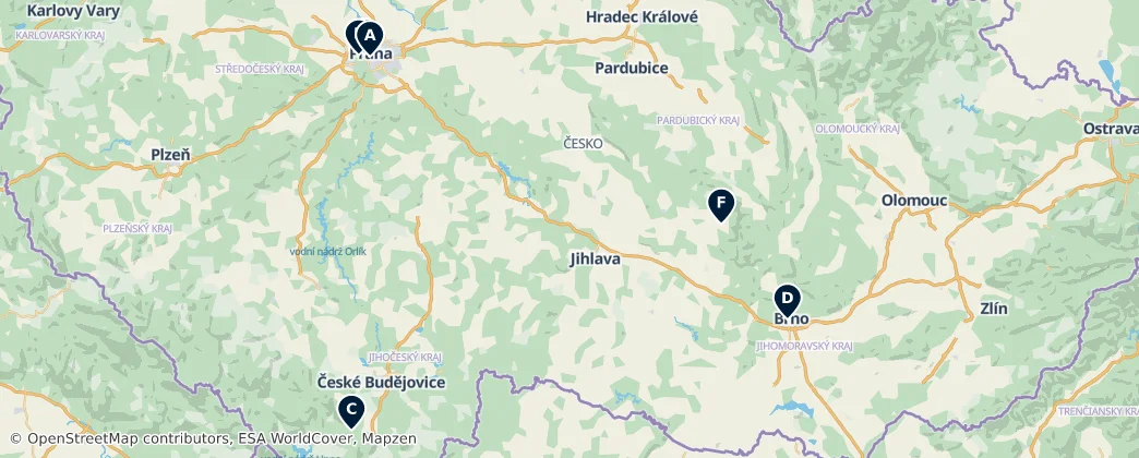 Map of Tchéquie