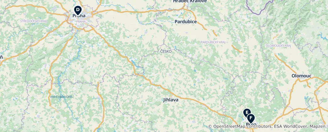 Map of Tchéquie