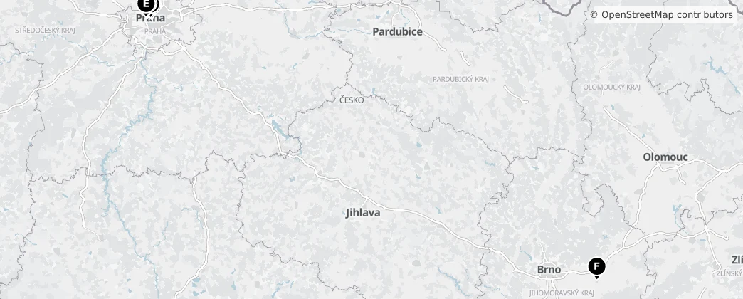 Map of Tchéquie