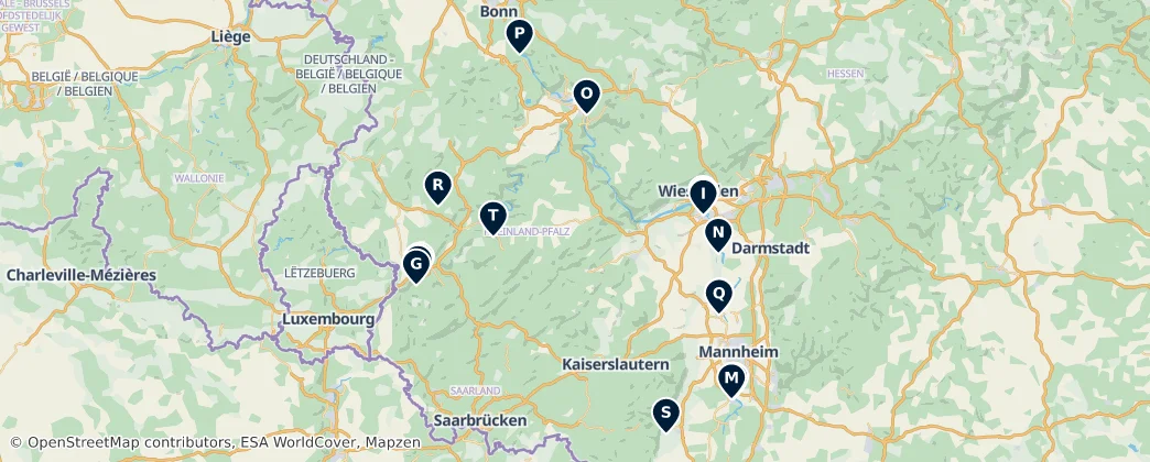Map of Rhénanie-Palatinat