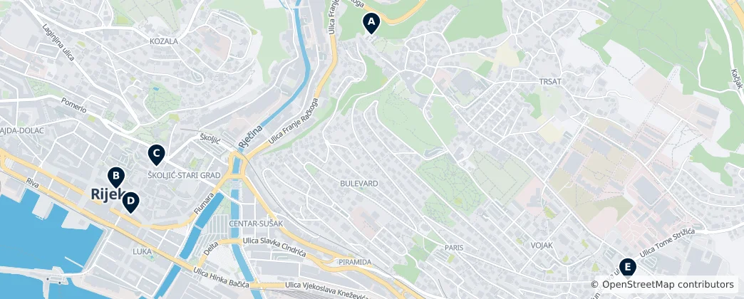 Map of Rijeka