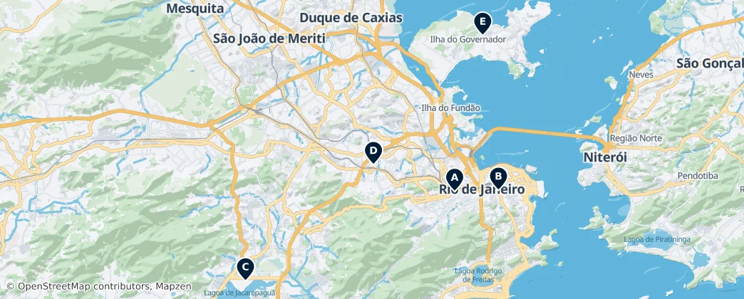 Map of Rio de Janeiro