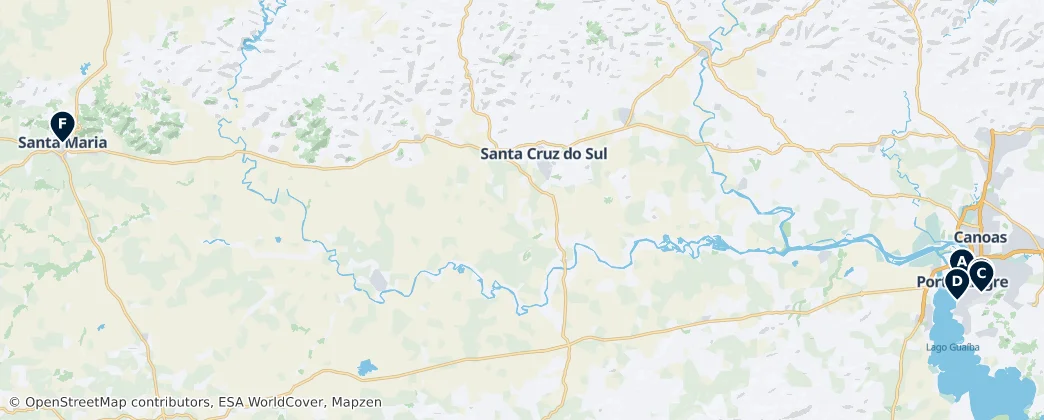 Map of Rio Grande do Sul