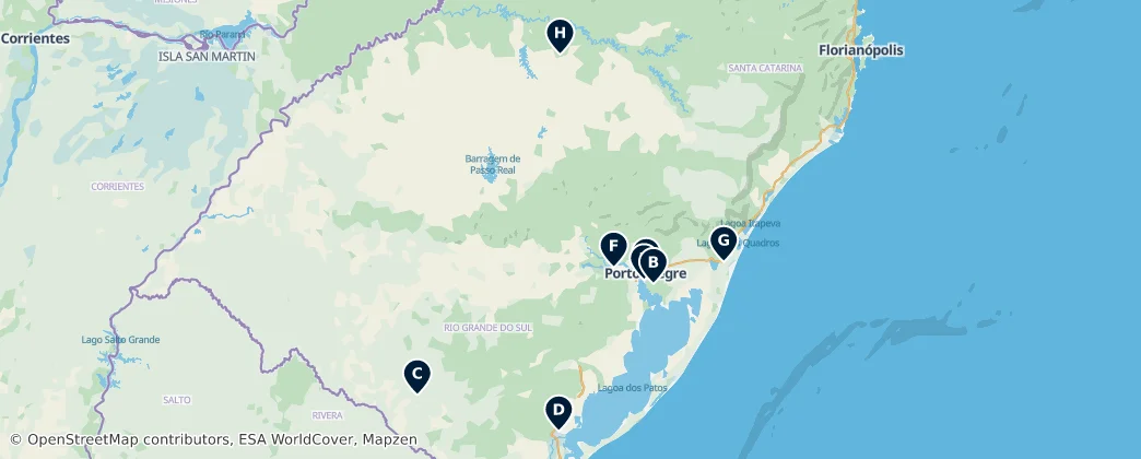 Map of Rio Grande do Sul