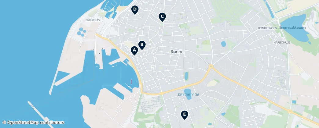 Map of Rønne