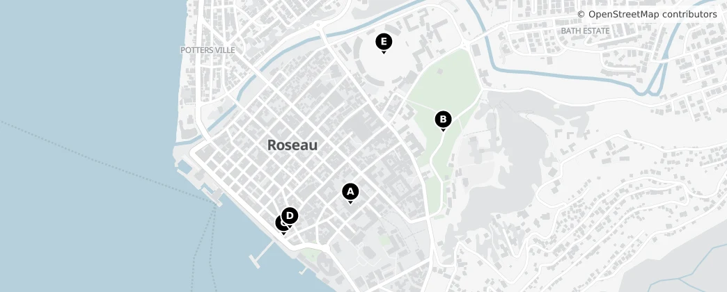 Map of Roseau