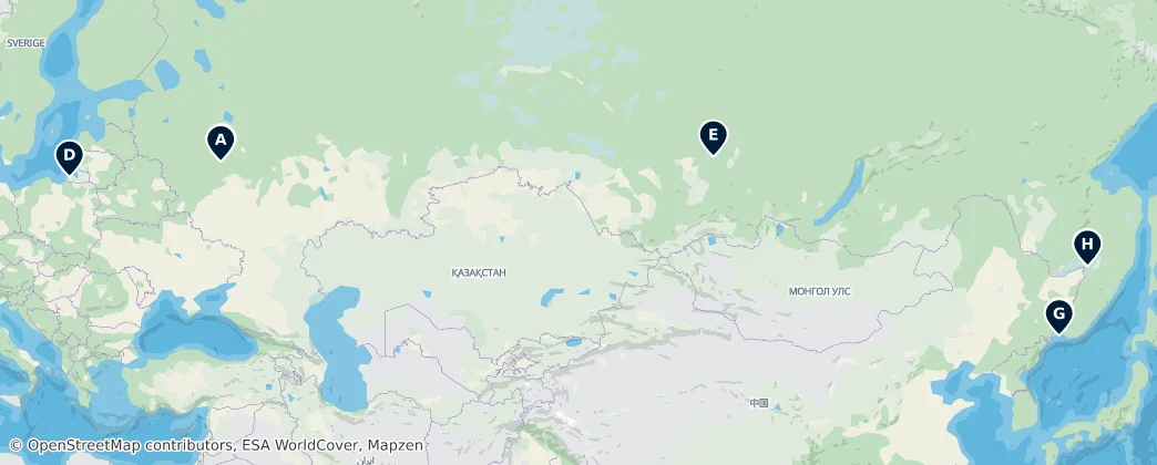 Map of Russie