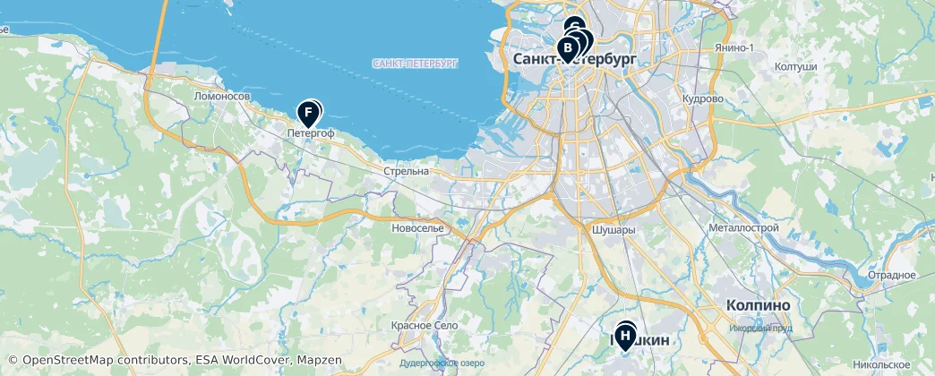 Map of Saint-Pétersbourg