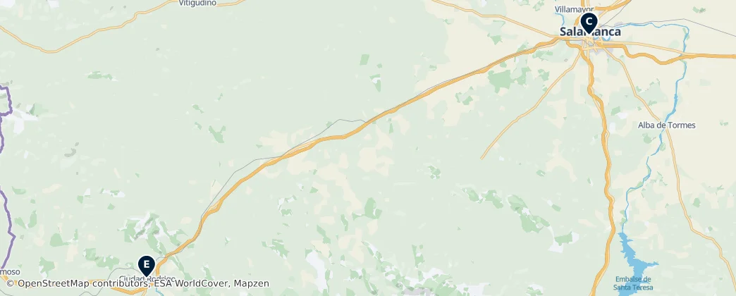 Map of Salamanque