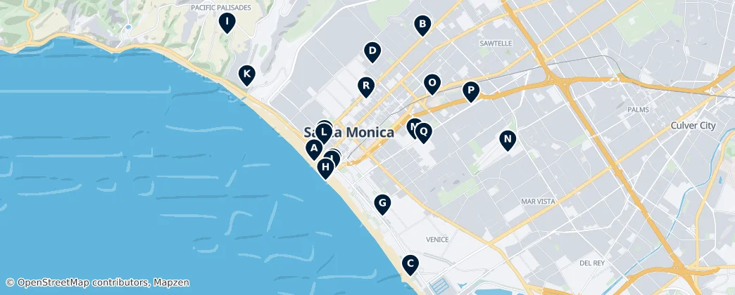 Map of Santa Monica
