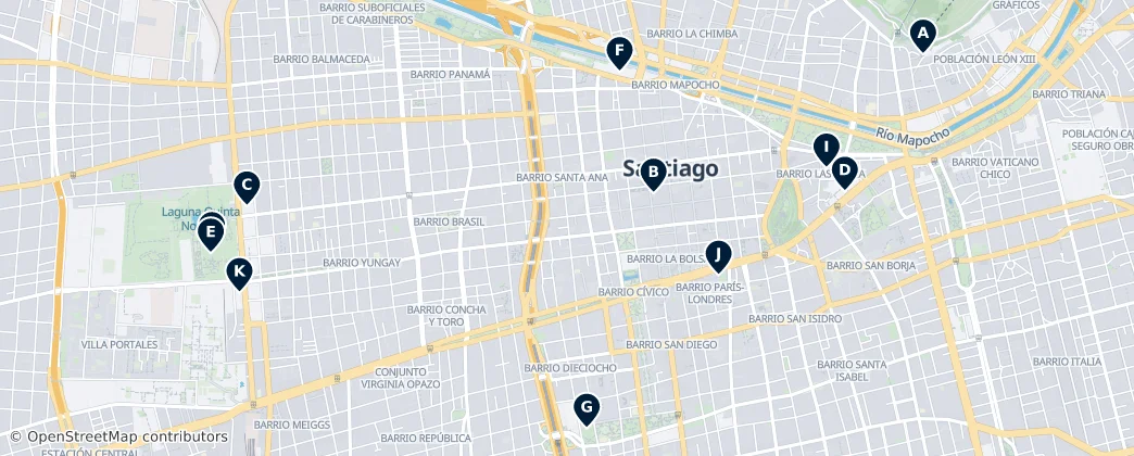 Map of Santiago