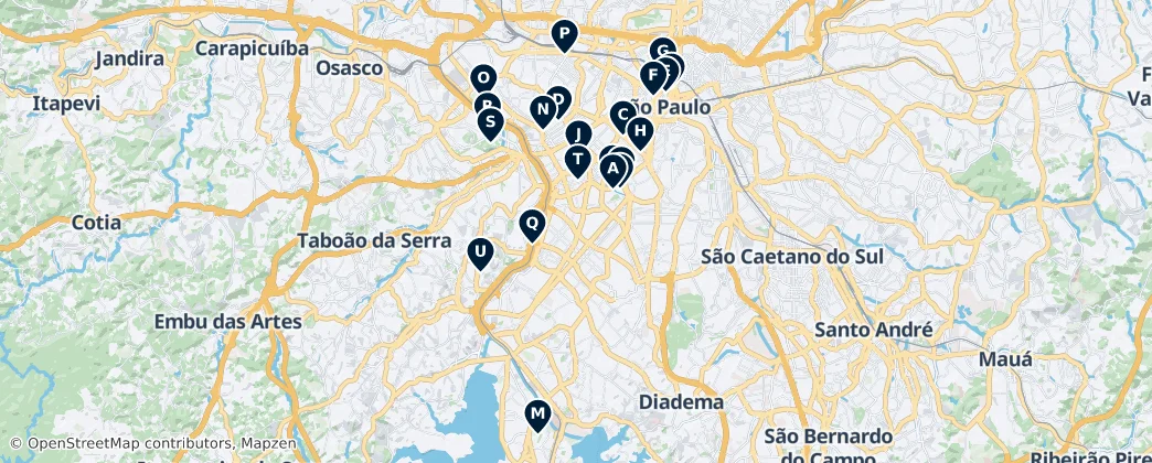 Map of São Paulo