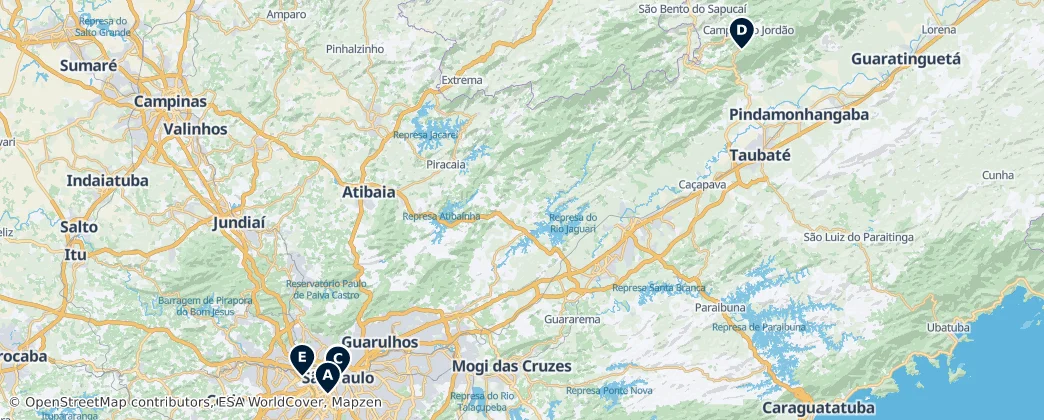 Map of São Paulo
