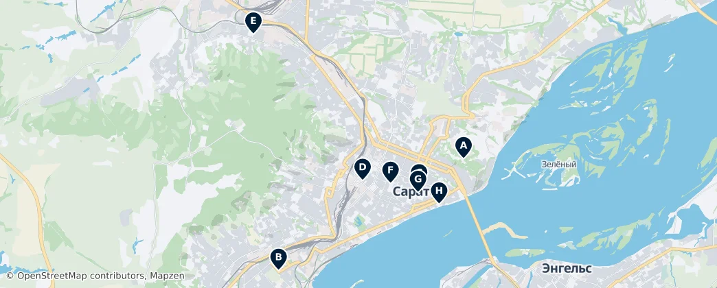 Map of Saratov
