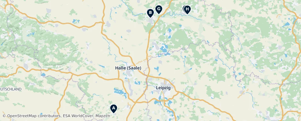 Map of Saxe-Anhalt