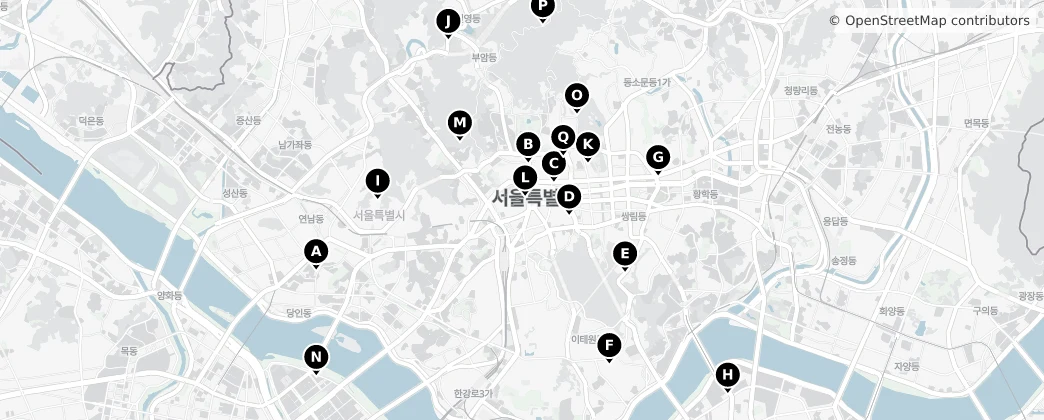 Map of Seoul East