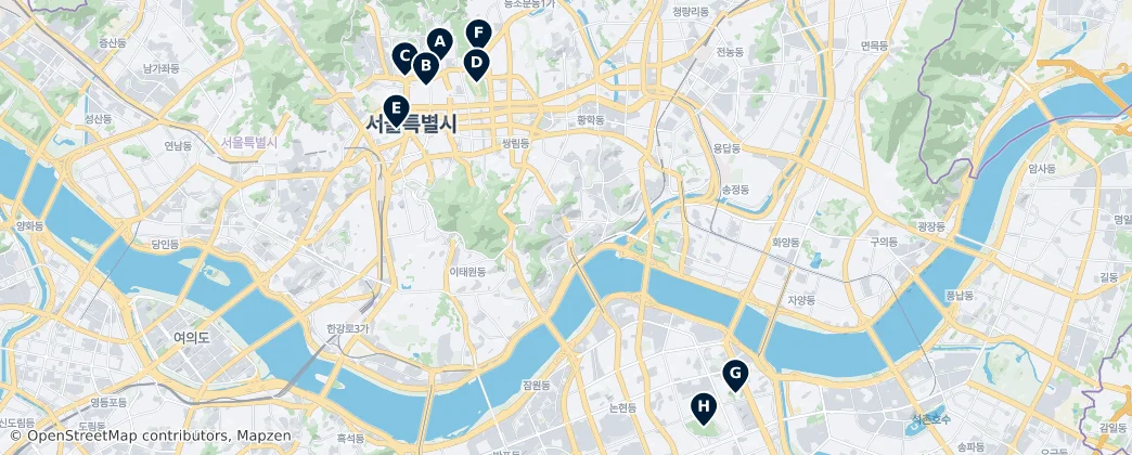 Map of Séoul