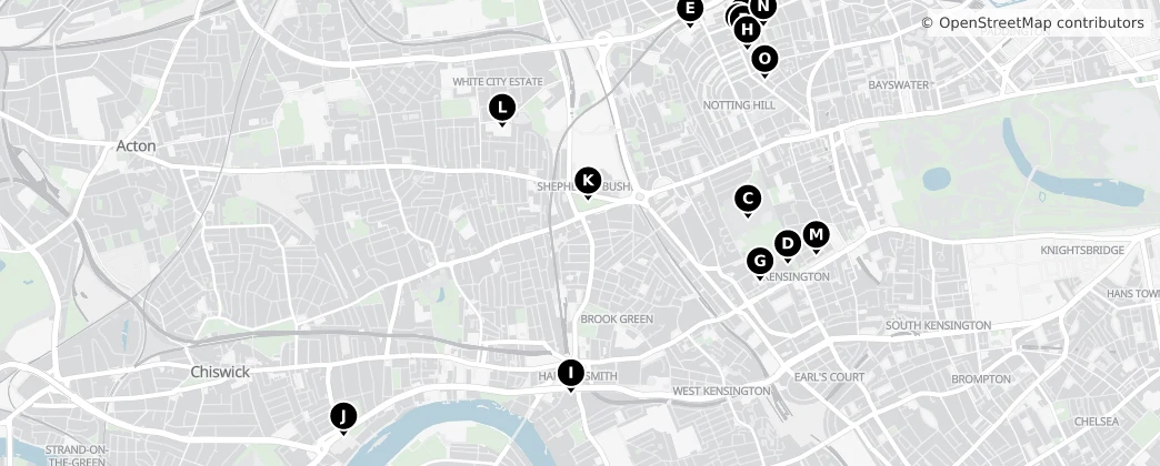 Map of Shepherd's Bush