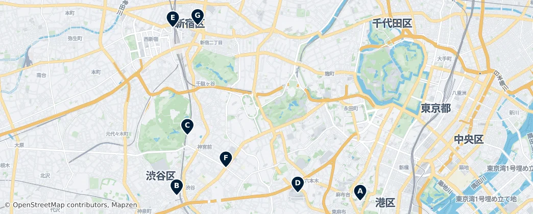 Map of Shibuya